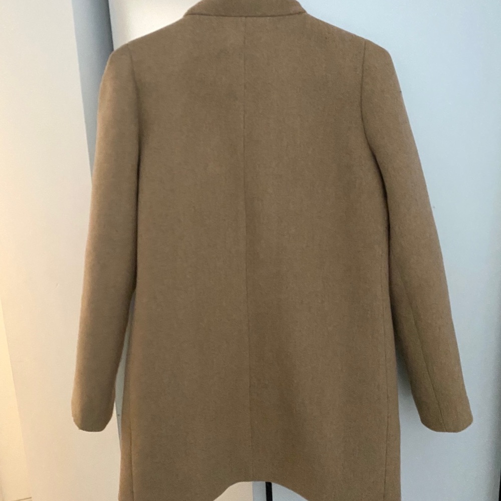 J. Crew Factory Camel Wool Blend Pea Coat - Picture 4 of 6